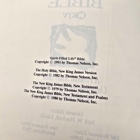 Spirit Filled Life Bible NKJV 2255BG Nelson Burgundy Bonded Leather 1991 - Picture 7 of 16